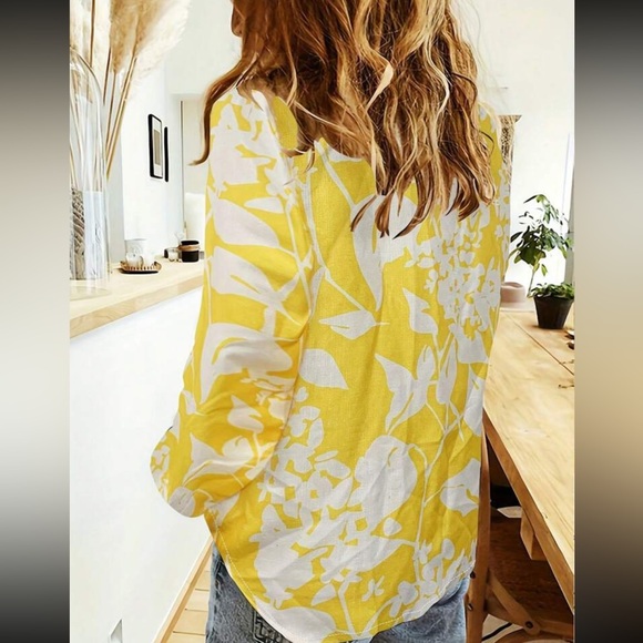 Boho floral print button down shirt - Picture 2 of 16